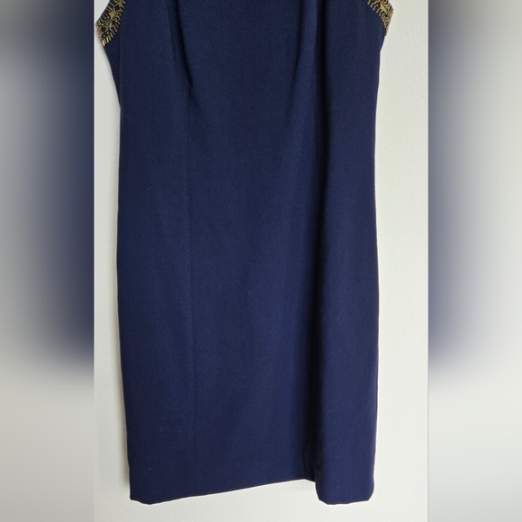 Lilly Pulitzer Navy Blue Largo Shift Beaded Dress Size 6 - Picture 7 of 11